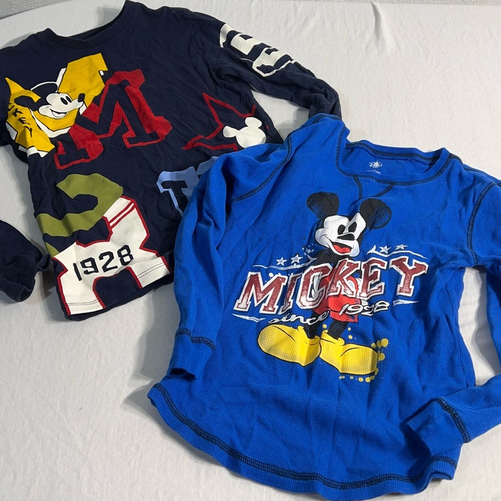 Disney and Disney Gap Long Sleeve Mickey Mouse Tees Cotton